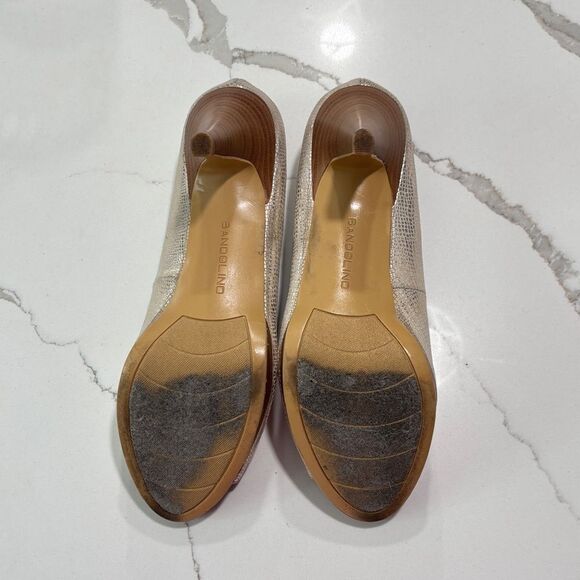 Bandolino | Mylah Gold Metallic Women’s Peep-toe Heels Pumps Size 7.5 - Picture 10 of 12